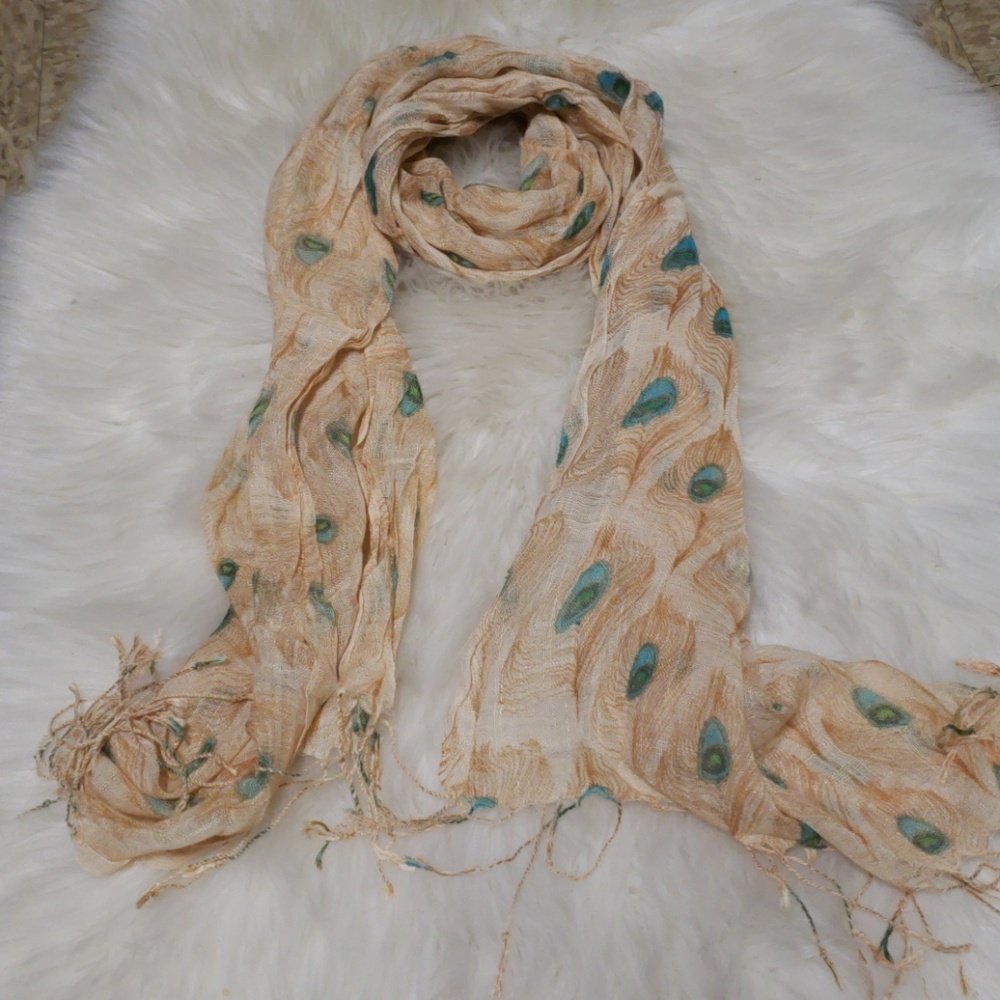 Modcloth peacock feather scarf